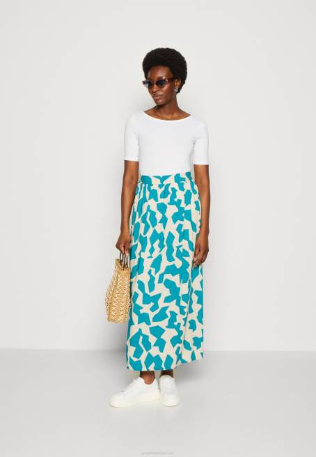 baskılı t-shirt açık mavi/beyaz Anna Field F202292 kadınlar