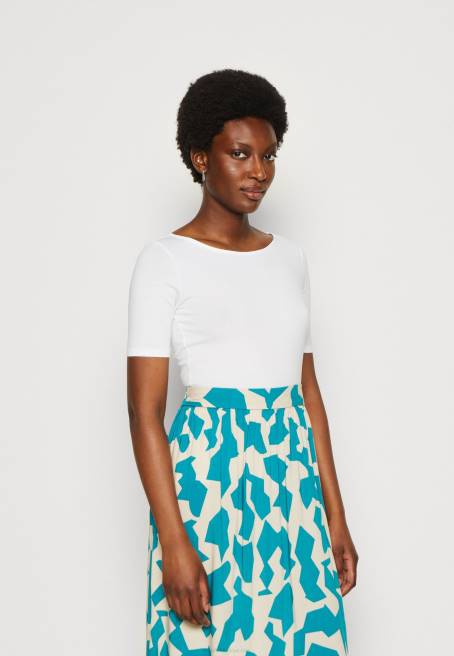 baskılı t-shirt açık mavi/beyaz Anna Field F202292 kadınlar