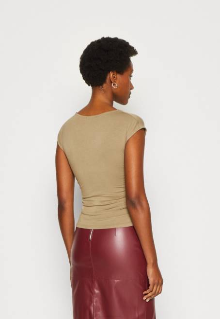 baskılı t-shirt bej Anna Field F202309 kadınlar