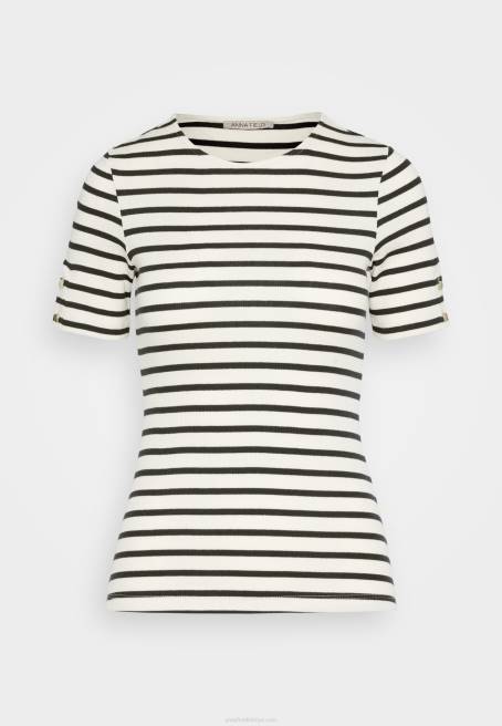 baskılı t-shirt koyu mavi/beyaz Anna Field F202339 kadınlar