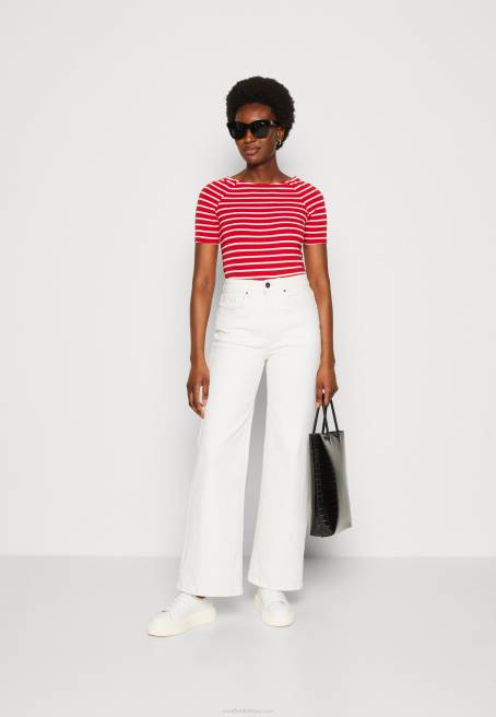 baskılı tişört kırmızı/beyaz Anna Field F202340 kadınlar