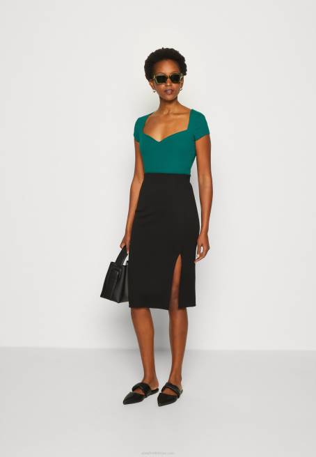 baskılı tişört koyu yeşil Anna Field F202240 kadınlar