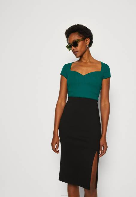 baskılı tişört koyu yeşil Anna Field F202240 kadınlar