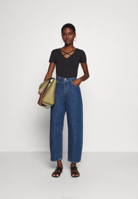 baskı t-shirt siyah Anna Field F202249 kadınlar