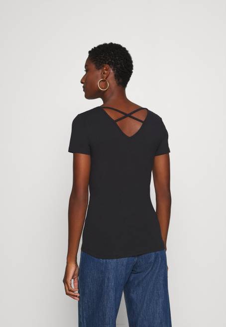 baskı t-shirt siyah Anna Field F202249 kadınlar