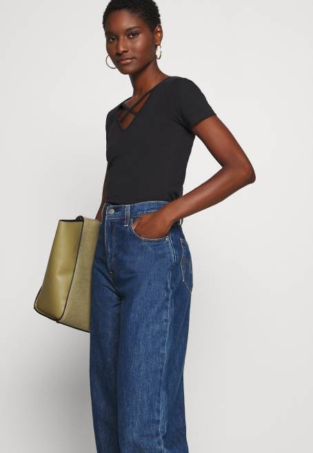 baskı t-shirt siyah Anna Field F202249 kadınlar