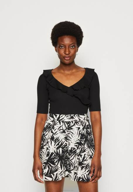 baskı t-shirt siyah Anna Field F202268 kadınlar