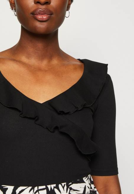 baskı t-shirt siyah Anna Field F202268 kadınlar