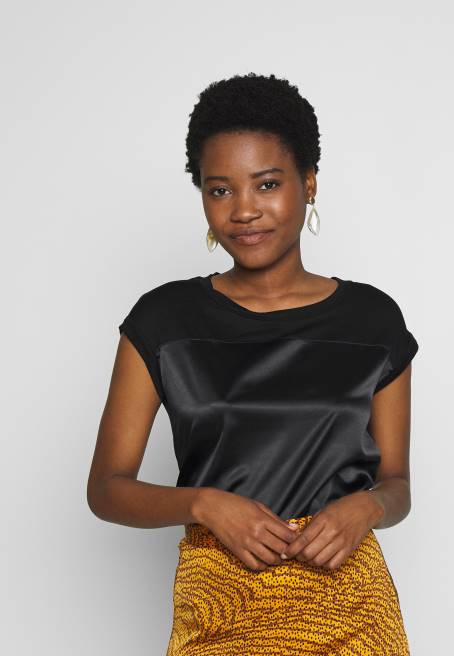 baskı t-shirt siyah Anna Field F202274 kadınlar