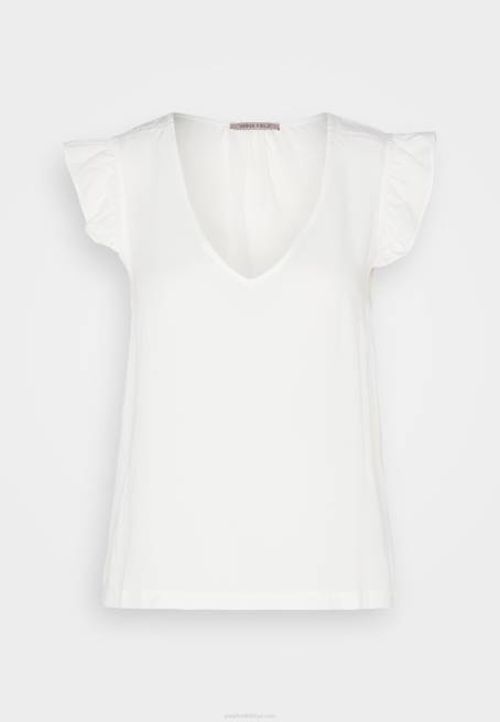 beyaz t-shirt yazdır Anna Field F202265 kadınlar