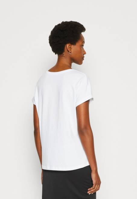 beyaz t-shirt yazdır Anna Field F202333 kadınlar