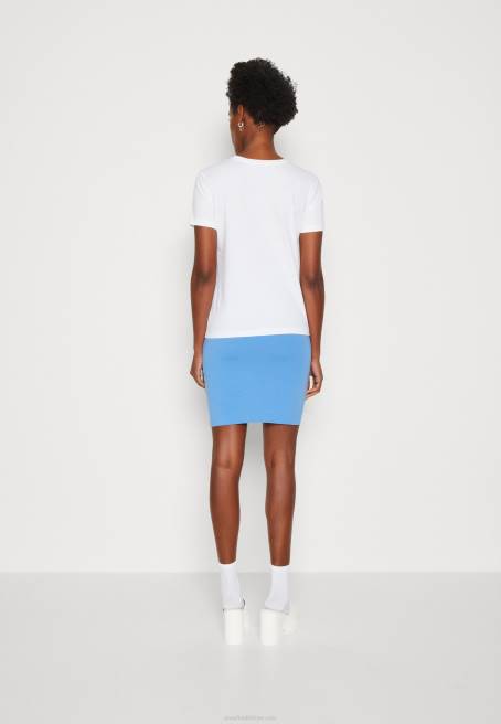 beyaz t-shirt yazdır Anna Field F202347 kadınlar