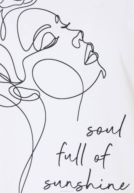 beyaz t-shirt yazdır Anna Field F202364 kadınlar