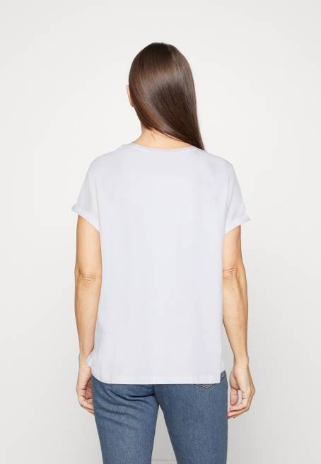 beyaz t-shirt yazdır Anna Field F202367 kadınlar