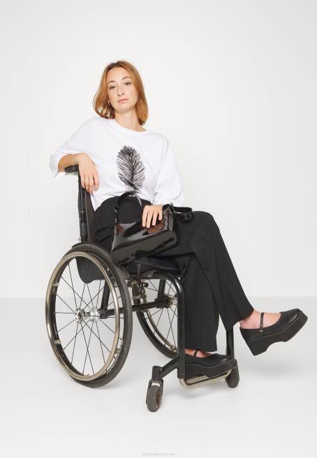 beyaz t-shirt yazdır Anna Field F202371 kadınlar