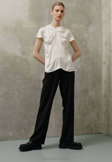 beyaz tişört baskılı Anna Field F202346 kadınlar