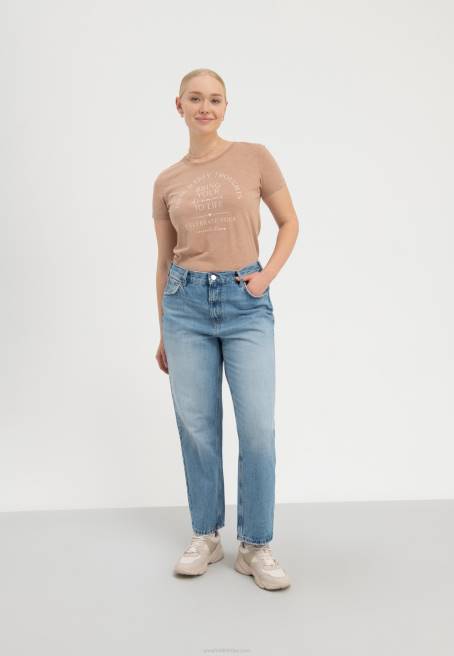 hayallerinizi hayata geçirin kahverengi baskılı t-shirt Anna Field F202321 kadınlar