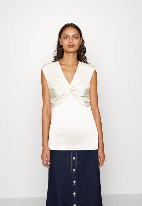 kırık beyaz baskılı tişört Anna Field F202311 kadınlar