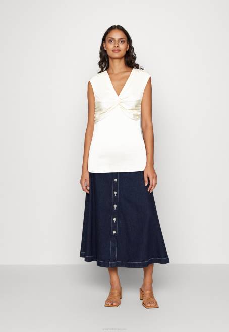 kırık beyaz baskılı tişört Anna Field F202311 kadınlar