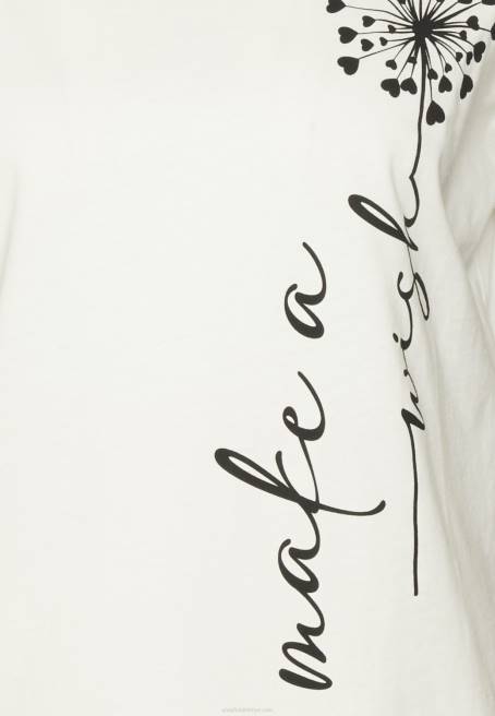 kırık beyaz baskılı tişört Anna Field F202370 kadınlar