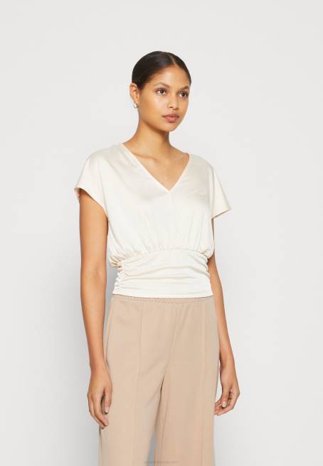 t-shirt açık pembe yazdır Anna Field F202237 kadınlar