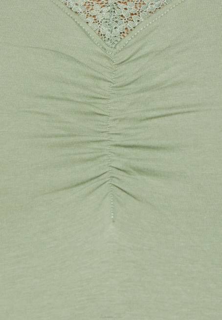 t-shirt açık yeşil yazdır Anna Field F202360 kadınlar