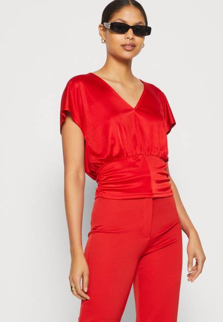 t-shirt kırmızı yazdır Anna Field F202303 kadınlar