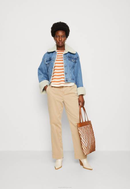 uzun kollu üst beyaz/kayısı Anna Field F202558 kadınlar