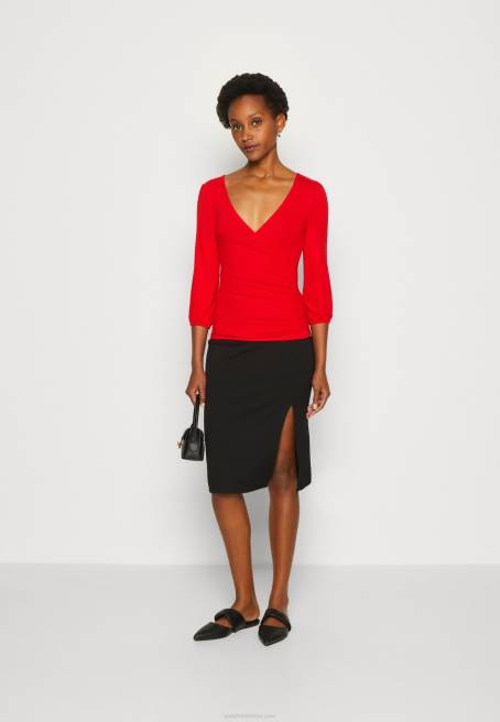 uzun kollu üst kırmızı Anna Field F202529 kadınlar