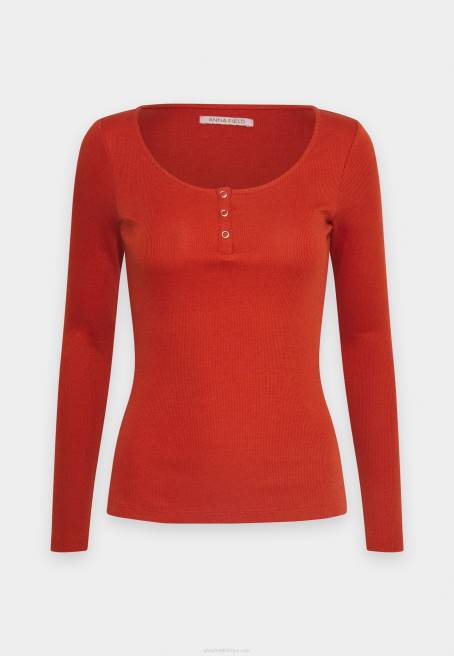 uzun kollu üst kahverengi Anna Field F202563 kadınlar