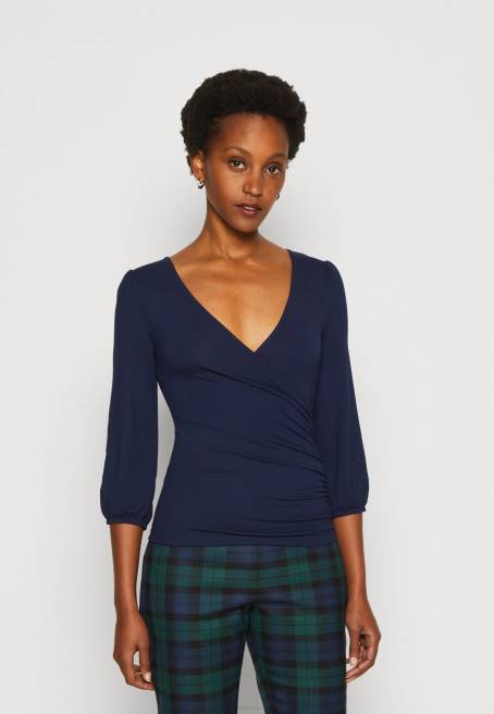 uzun kollu üst koyu mavi Anna Field F202536 kadınlar