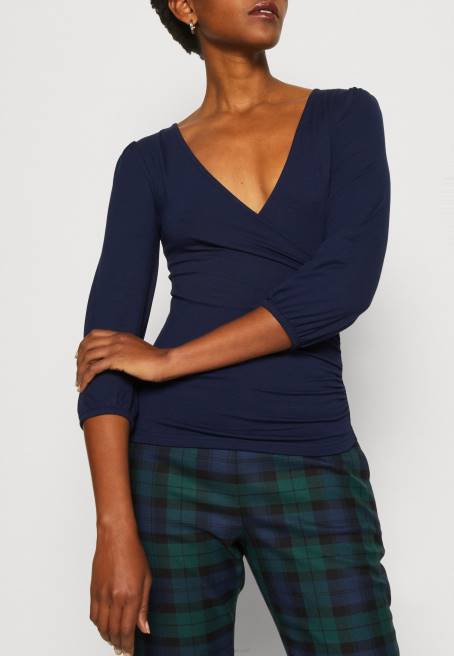 uzun kollu üst koyu mavi Anna Field F202536 kadınlar