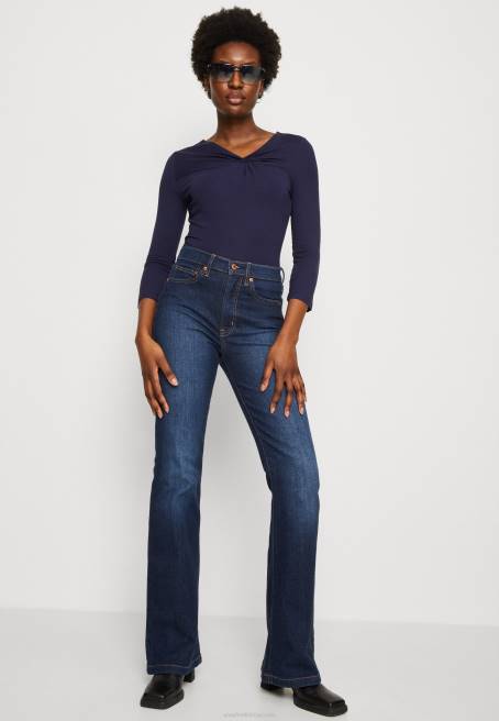 uzun kollu üst koyu mavi Anna Field F202574 kadınlar