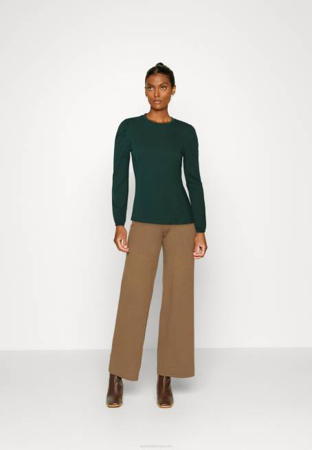 uzun kollu üst koyu yeşil Anna Field F202559 kadınlar