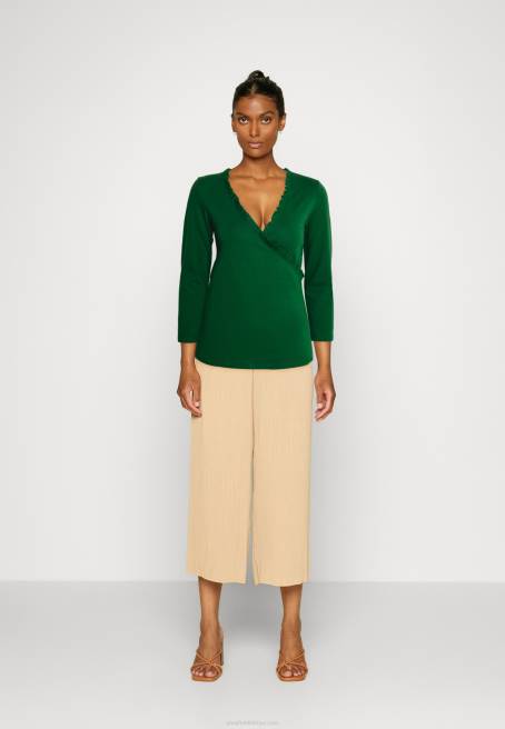 uzun kollu üst koyu yeşil Anna Field F202576 kadınlar