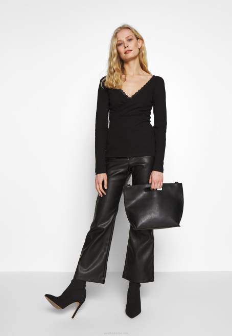 uzun kollu üst siyah Anna Field F202516 kadınlar