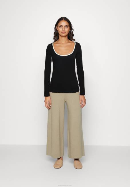 uzun kollu üst siyah Anna Field F202520 kadınlar