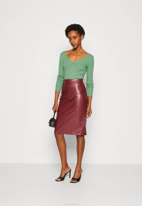 uzun kollu üst yeşil Anna Field F202514 kadınlar