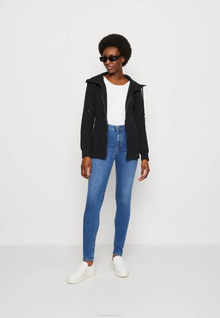 fermuarlı sweatshirt siyah Anna Field F202770 kadınlar