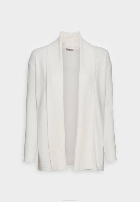 kırık beyaz nervürlü katlı yaka hırka Anna Field F202827 kadınlar