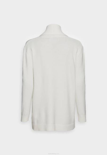 kırık beyaz nervürlü katlı yaka hırka Anna Field F202827 kadınlar